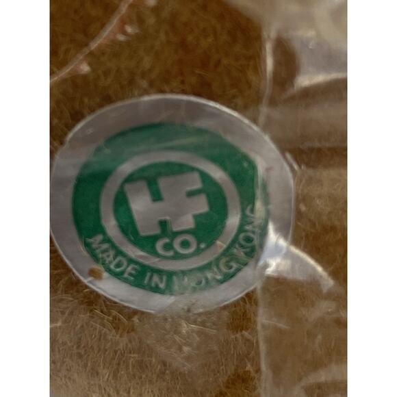 Vtg Brown Flocked Miniature Teddy Bears 3” Ornament HF Company Hong Kong NOS - Picture 11 of 13